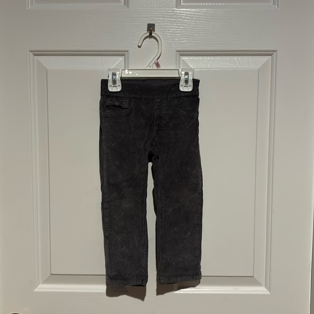 Gymboree Soft Wale Corduroy Sparkling Grey Pants Girls 2T